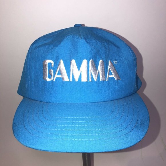 VTG 80s Gamma Trucker Hat Cap Nylon Racket Fraternity Sorority - Picture 1 of 8